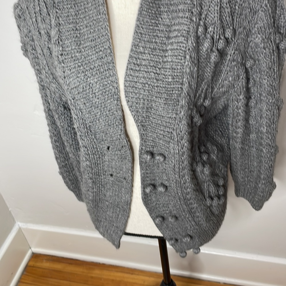Woolies Virgin Wool Pom Pom grandpa sweater - Picture 3 of 8